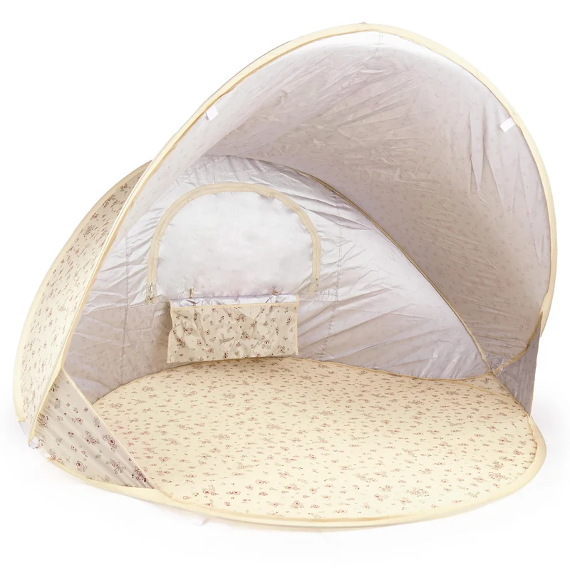 Bieco Ella Pop-up Strandmuschel Vintage Flowers mit UV-Schutz 40+