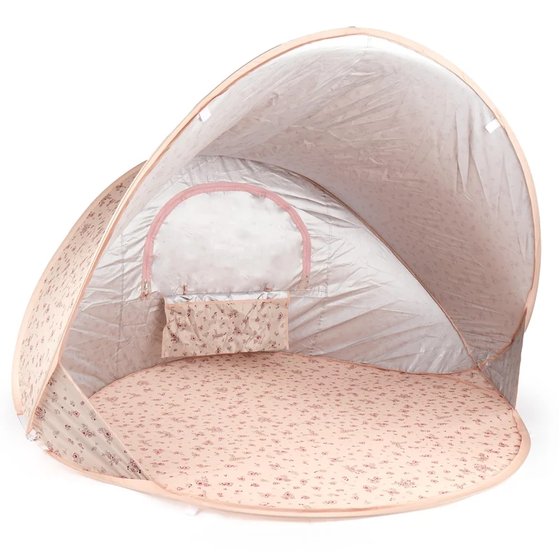 Bieco Ella Pop-up Strandmuschel Dreamy Flowers, UV-Schutz 40+