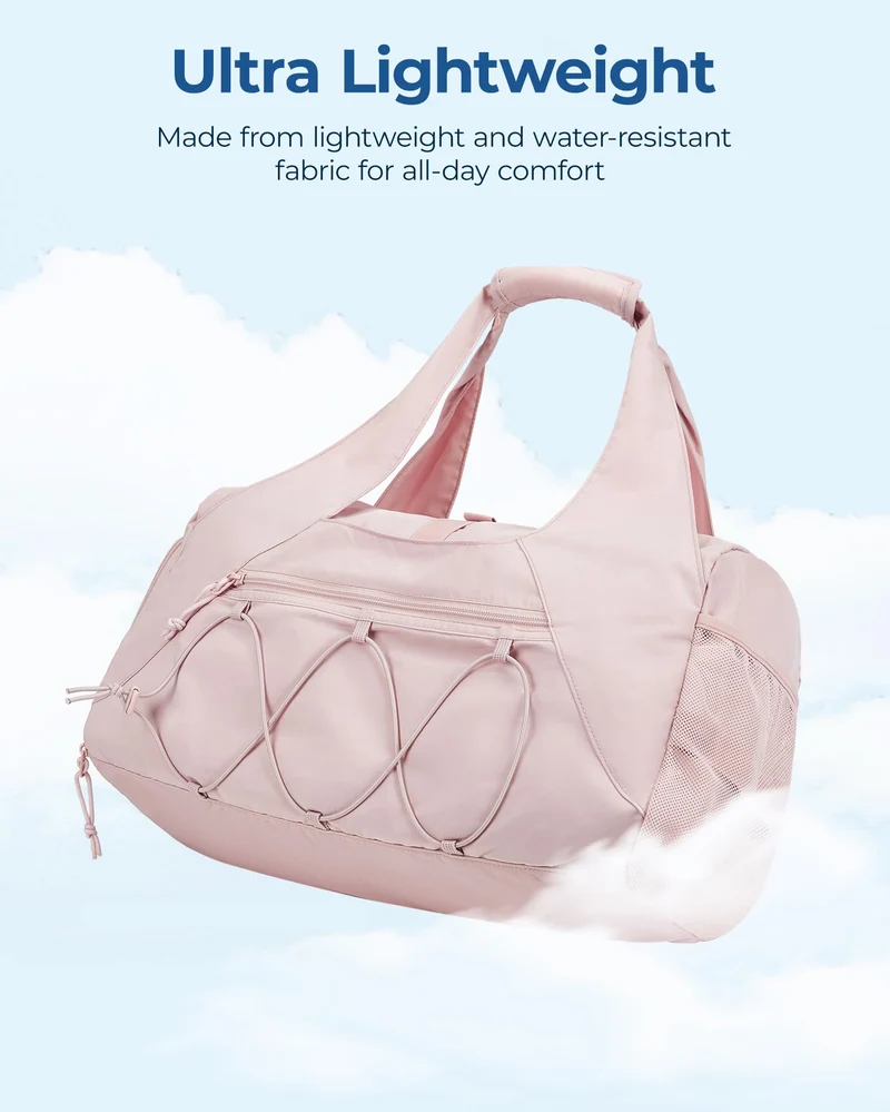 BAGSMART Sporttasche Damen mit Schuhfach und Nassfach, Kamel