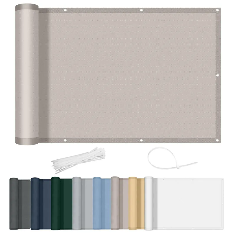 AXT SHADE Balkon Sichtschutz 90x800 cm wetterfest Taupe