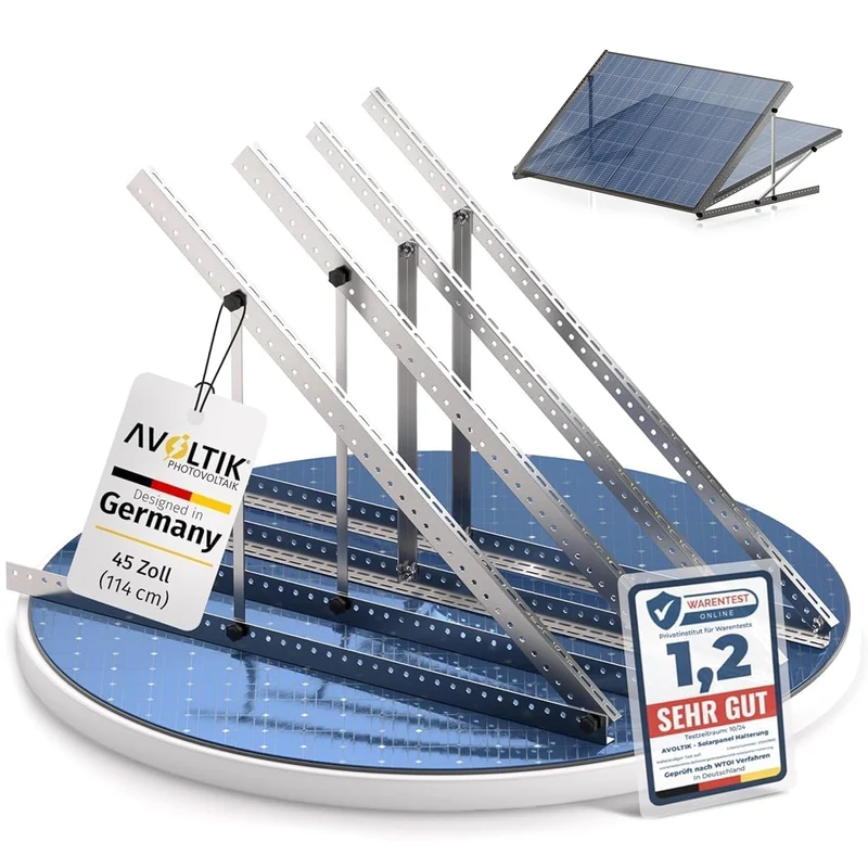 Avoltik Balkonkraftwerk Halterung 2er Set für Solarmodule, 0-90°