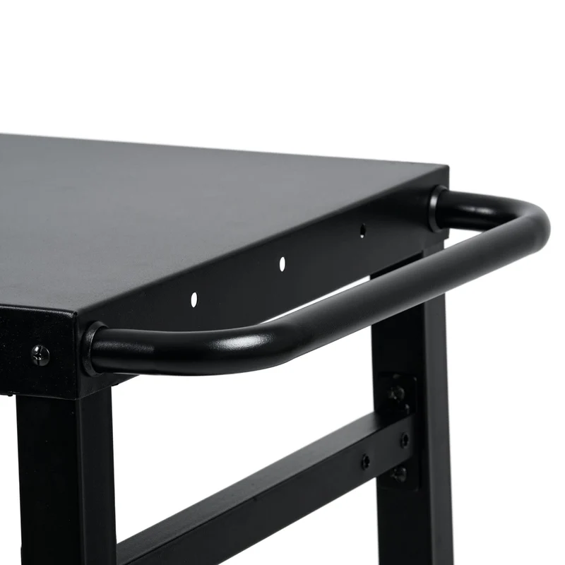 BBQ-Toro Grillwagen BQT3 schwarz, Grilltisch aus Stahl 85 x 50 x 81 cm