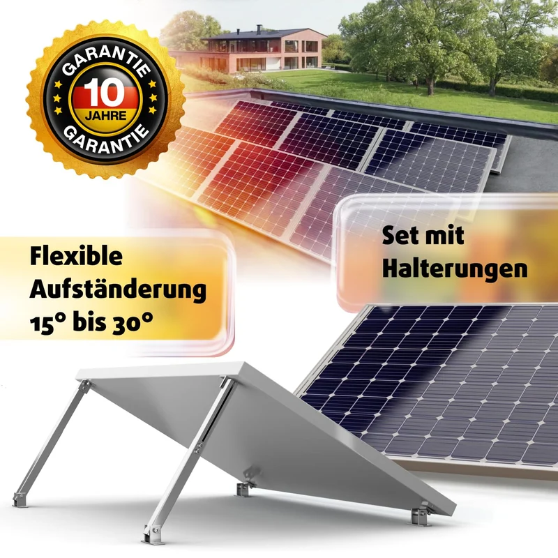 Avoltik Solarmodul-Halterung Aluminium 2er-Set verstellbar 15-30°