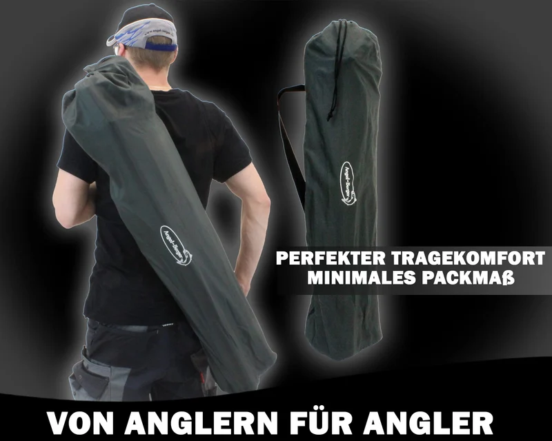 Angel-Berger Luxus Faltstuhl mit Getränkehaltern und Armlehnen, Grün