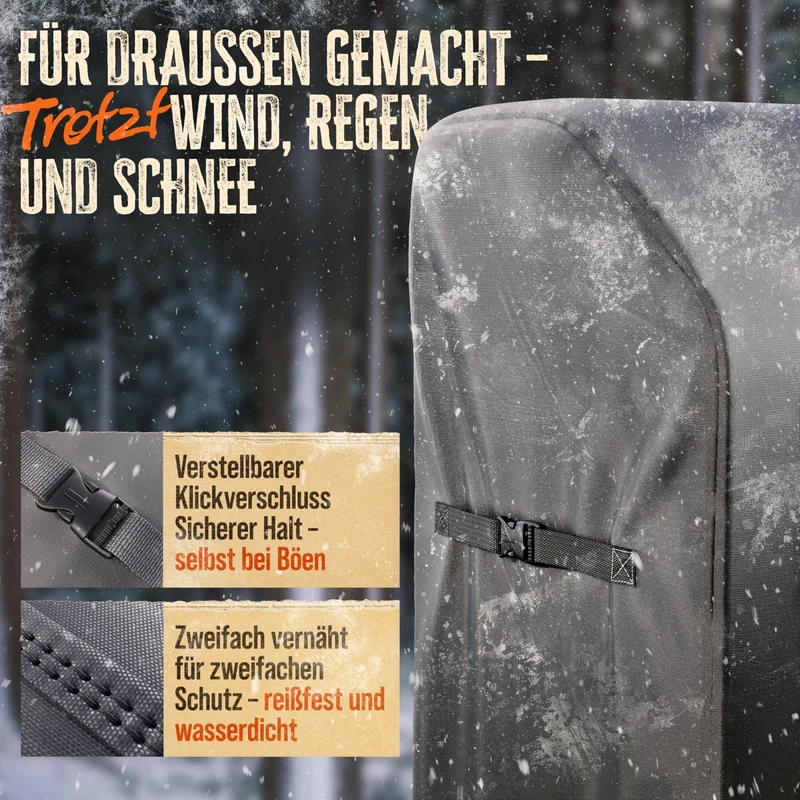 AMZBBQ Grillabdeckung für Gasgrill, wetterfest, 170 x 120 x 75 cm