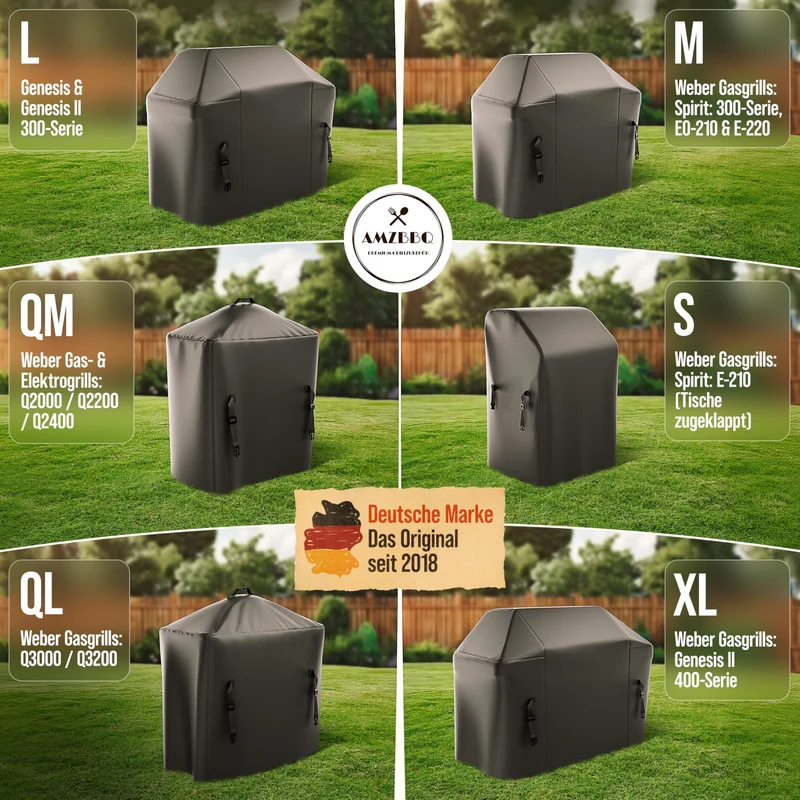 AMZBBQ Grillabdeckung wetterfest 135 x 115 x 65 cm, wasserdicht