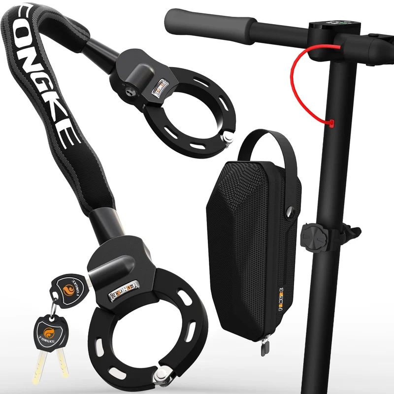 FONGKE Kettenschloss 8 mm – Fahrradschloss für E-Scooter & E-Bike