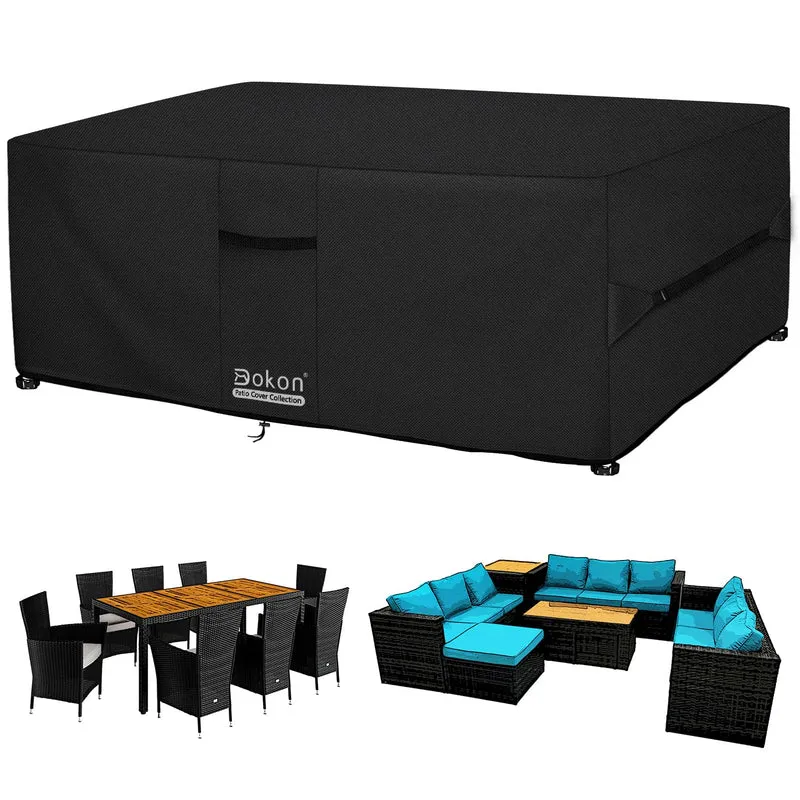 Dokon Gartenmöbel Abdeckung wasserdicht 270x210x90 cm 420D Oxford
