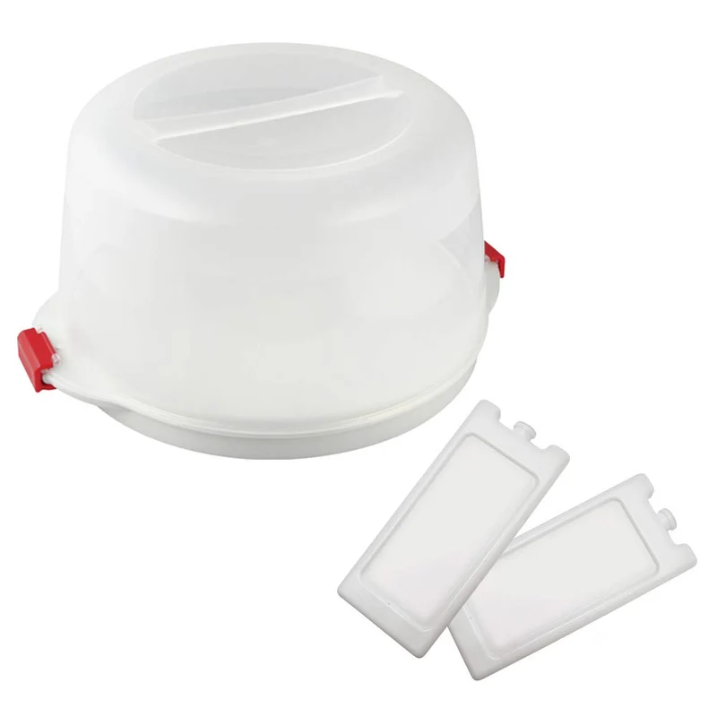 Dr. Oetker Kuchentransportbox Bake & Go, Ø 38,5 cm, mit Kühlakkus