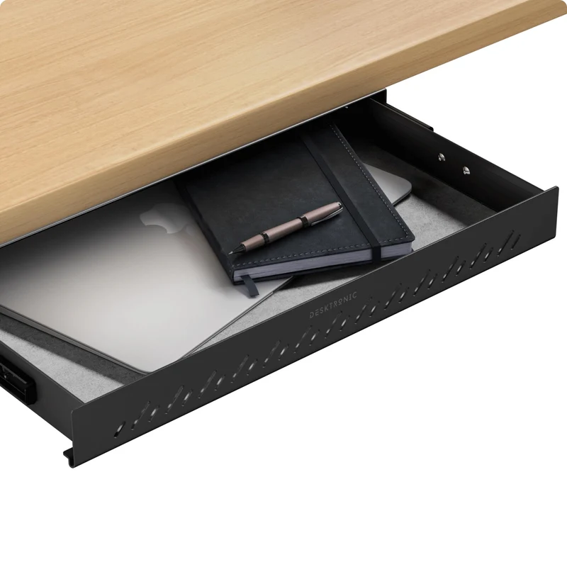 Desktronic Untertisch-Schublade aus Stahl, Schreibtisch-Organizer