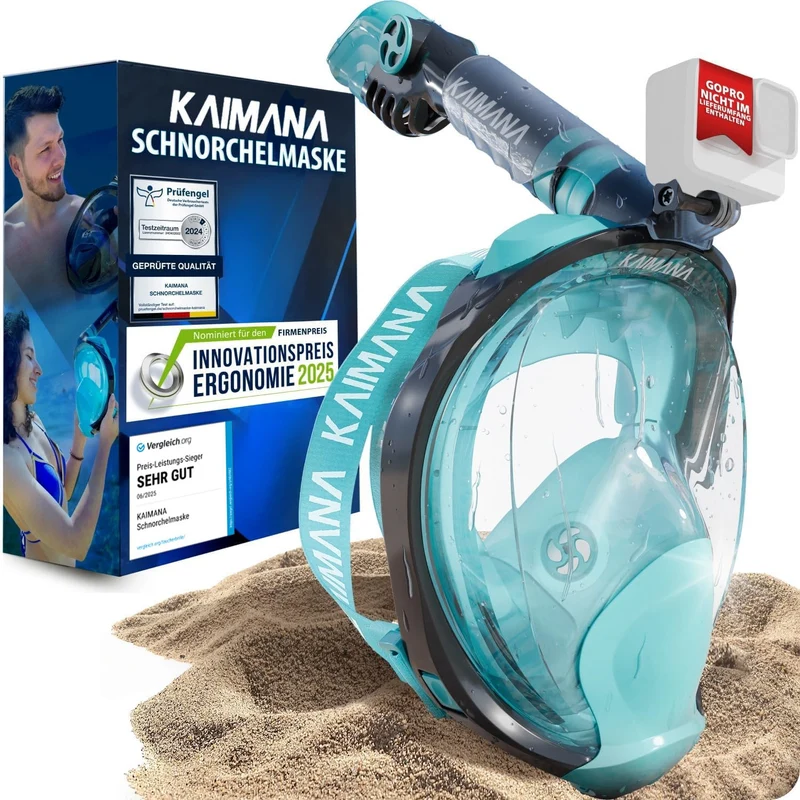 KAIMANA Schnorchelmaske K004 – Vollgesichtsmaske, CO2-sicher
