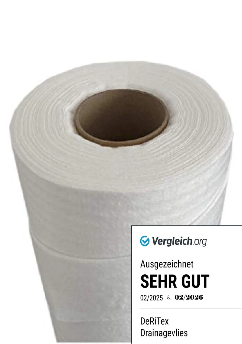 DeRiTex Drainagevlies Filtervlies GRK2 200 g/m², 1 m x 50 m = 50 m²