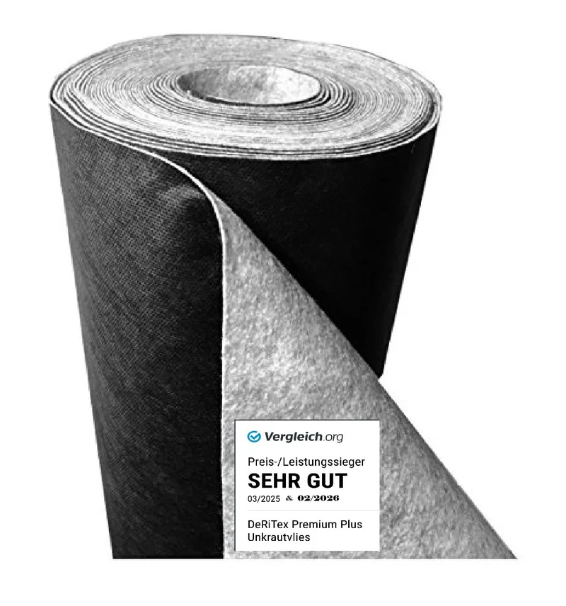 DeRiTex Unkrautschutzvlies Premium Plus 180 g/m², 25 m x 1 m