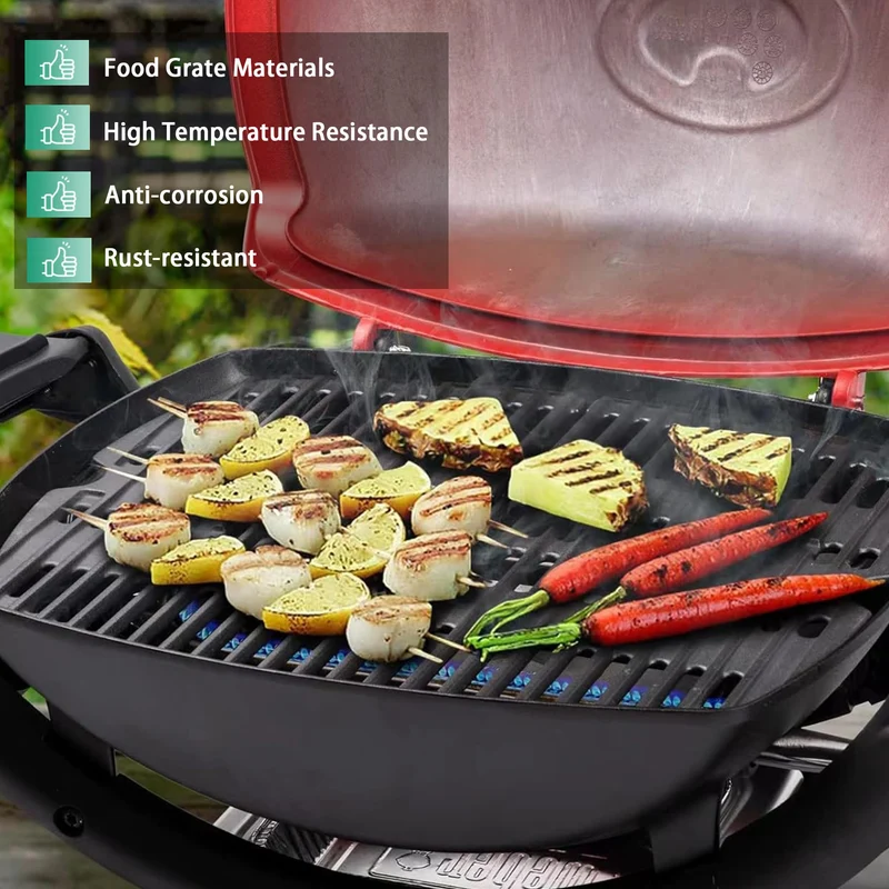 COGRICHBF Gusseisen Grillrost für Weber Q300/Q3000 Serie, 2er-Set