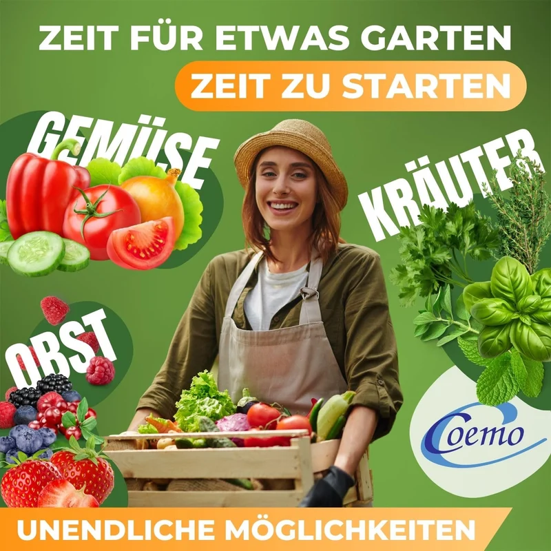 Coemo Hochbeet aus Holz 120 × 60 × 90 cm mit Ablageboden