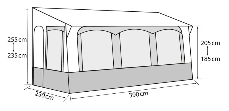 Vorzelt, Wohnwagen, Gestänge, Casa Royal 2