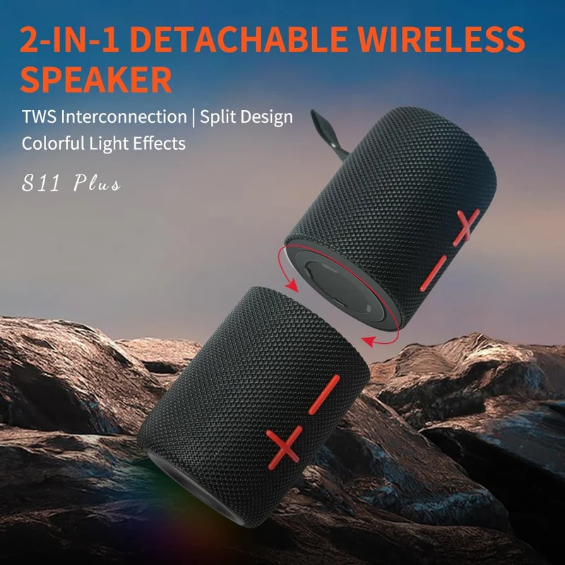 CYBORIS S11PLUS 2-in-1 Bluetooth Lautsprecher, tragbar, 40W, IPX6
