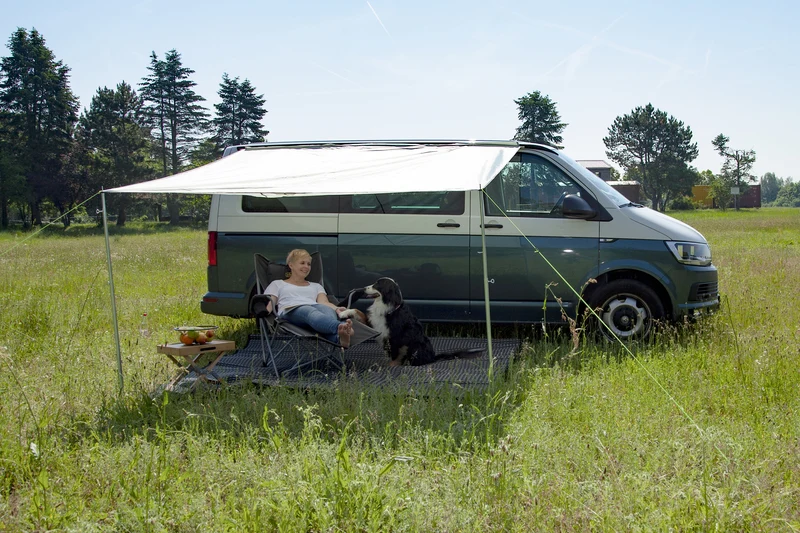 Sonnenstore für Camper, Wohnwagen mit Keder, Sonnendach Charly & Charlyne
