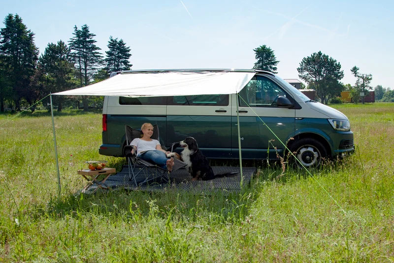 Sonnenstore für Camper, Wohnwagen mit Keder, Sonnendach Charly & Charlyne