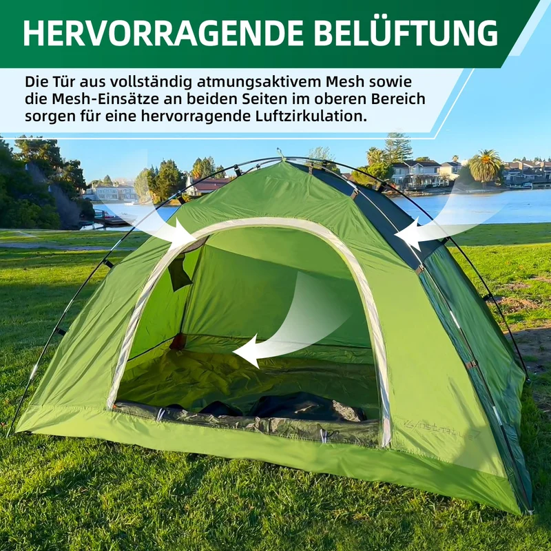 Clostnature Kuppelzelt für 2 Personen, wasserdichtes Campingzelt