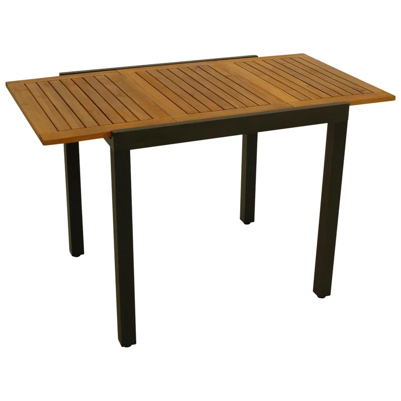 DEGAMO Gartentisch Vicenza aus Akazienholz, ausziehbar 80/120x70 cm