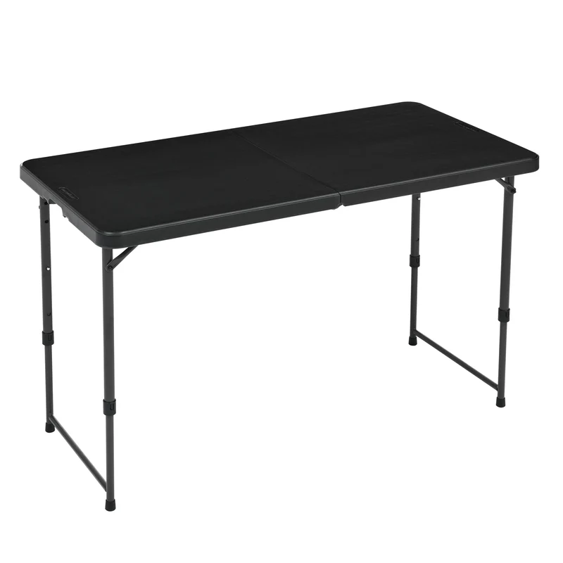 Amazon Basics Klapptisch, 4-fach höhenverstellbar, Tragegriff, schwarz