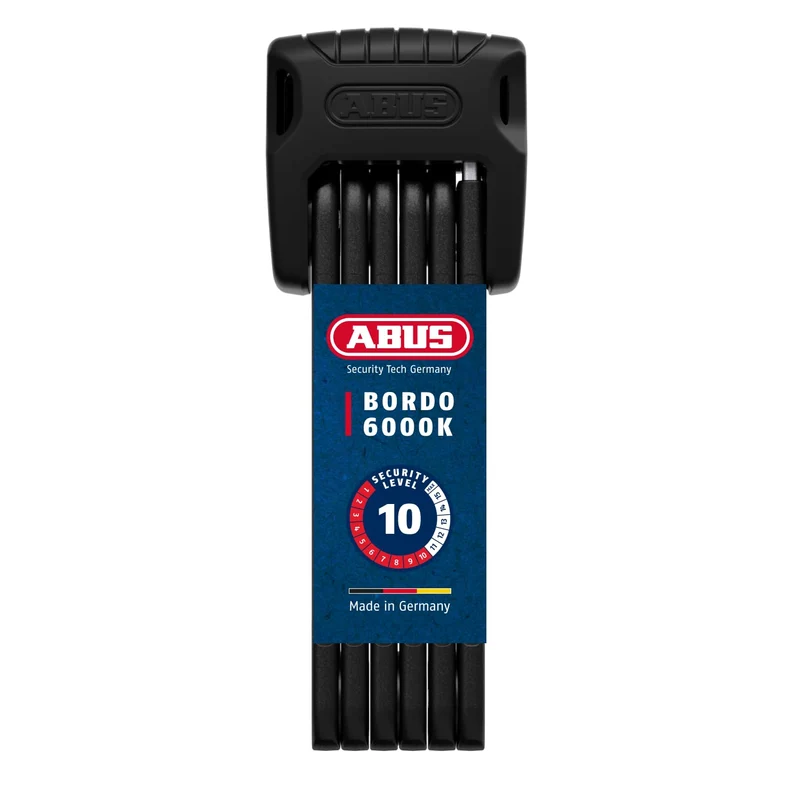 ABUS Bordo 6000K Faltschloss 90 cm mit XPlus Zylinder, schwarz
