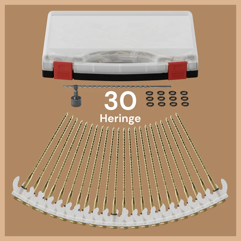 ABCamping Schraubheringe Set, 30 Stahl Zeltheringe mit Leuchteffekt