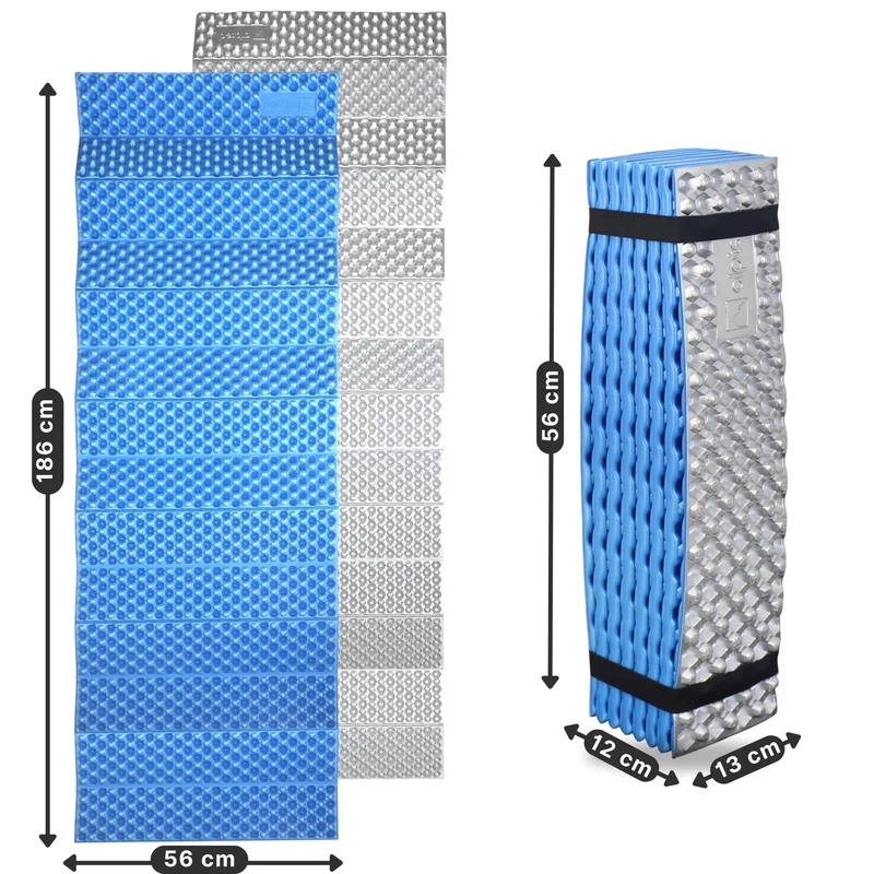 Alpteq SchlafPlatz Isomatte faltbar, IXPE-Schaumstoffmatte, blau