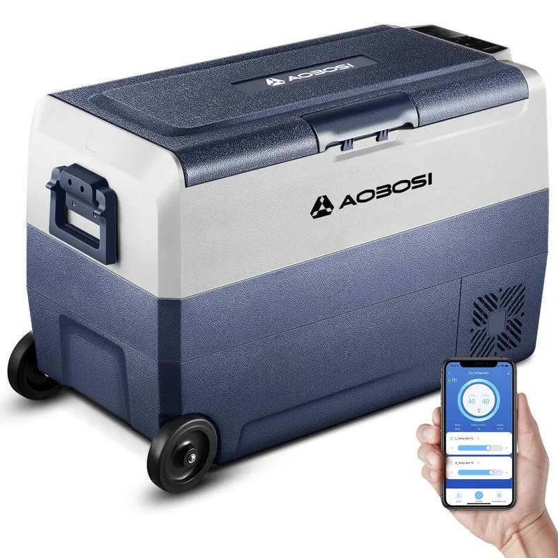 AAOBOSI Kompressor-Kühlbox 50 L Dual Zone mit App-Steuerung 12/24 V