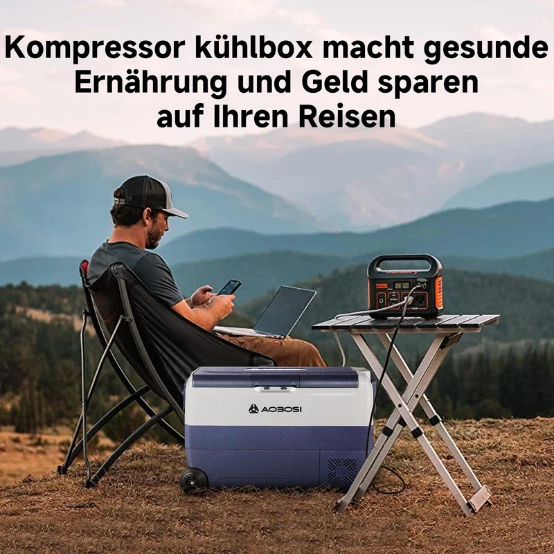 AAOBOSI Kompressor-Kühlbox 50 L Dual Zone mit App-Steuerung 12/24 V