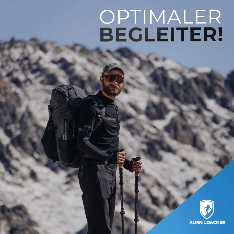 ALPIN LOACKER Wanderstöcke faltbar Aluminium Korkgriff 115-135 cm