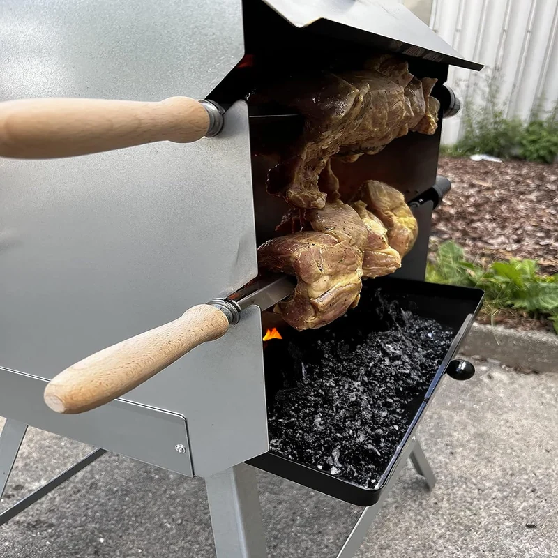 ACTIVA Mutzbratengrill 10840, Mangal-Grill mit Motor und 4 Spiessen