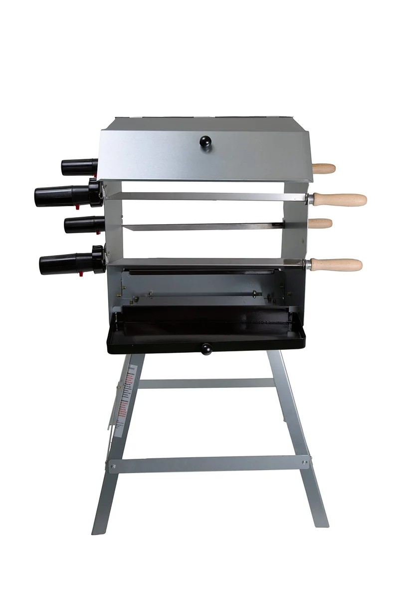 ACTIVA Mutzbratengrill 10840, Mangal-Grill mit Motor und 4 Spiessen