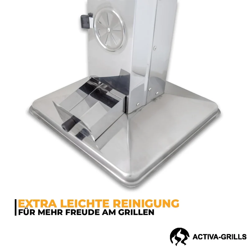 ACTIVA Saalfeld Holzkohlegrill aus Edelstahl mit verchromtem Grillrost