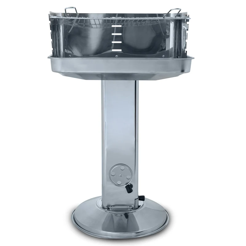 ACTIVA Pisa Säulengrill Edelstahl Holzkohlegrill 54 x 34 cm