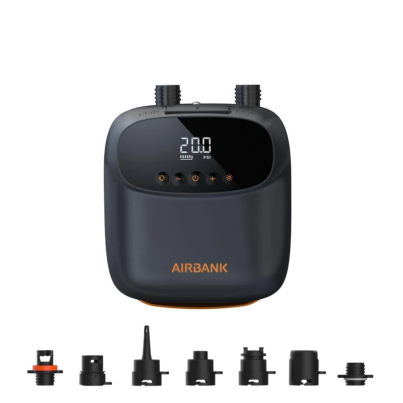 AIRBANK PUFFER Pro Elektrische SUP Luftpumpe mit Akku, 20 PSI, Orange