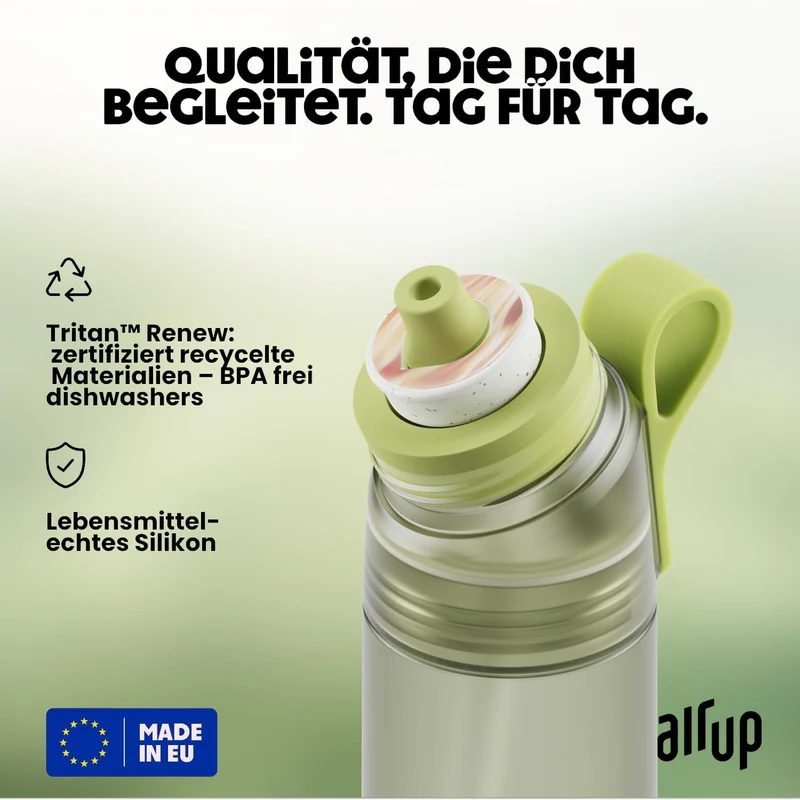 air up Twist Pro Trinkflasche Starter Set mit 5 Pods, Green Sage