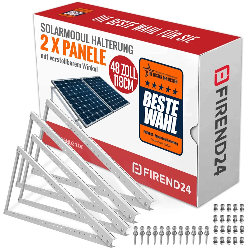 FIREND Solarmodul-Halterung 1180 mm, 4er-Set, Flachdach-Aufständerung
