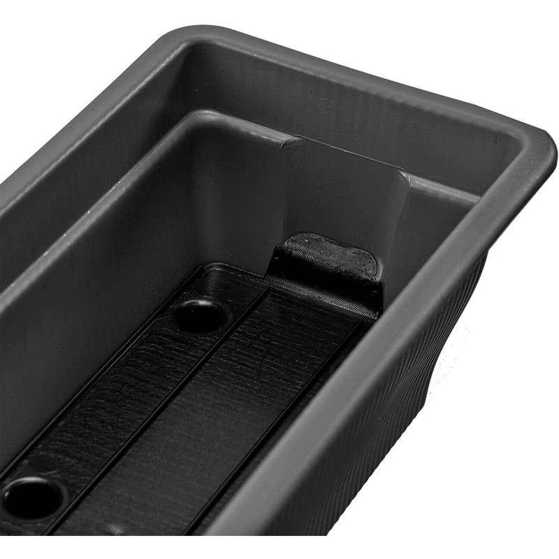 BURI Balkonkasten 4er Set 100 cm mit Wasserspeicher, anthrazit