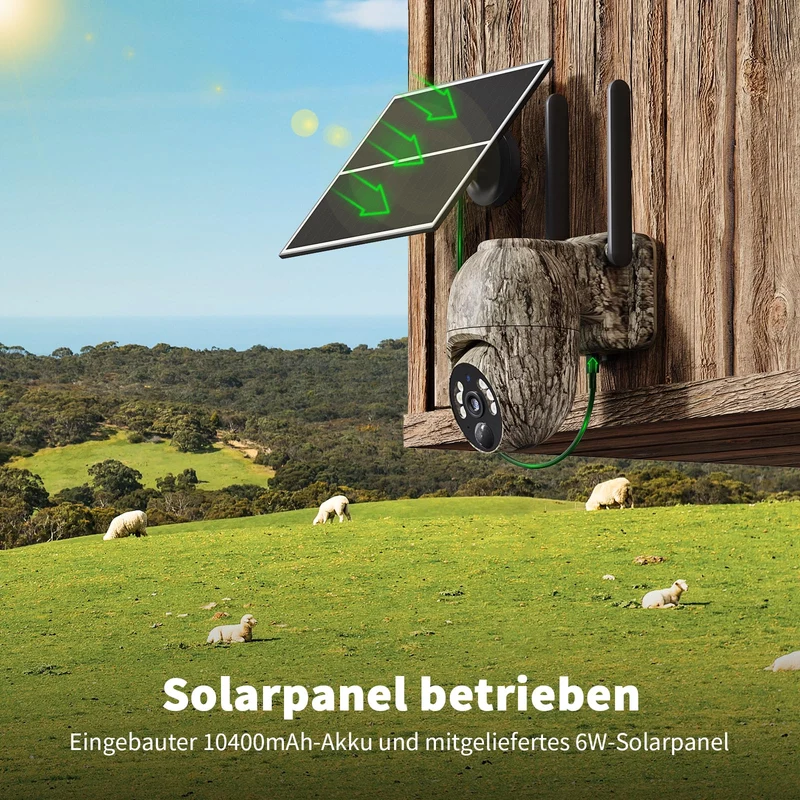 NUASI Wildkamera RBX-S60, 4G LTE, Solar, 2K Farbnachtsicht, IP66