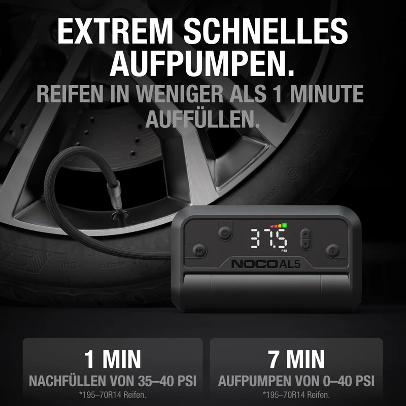 NOCO Air AL5 Akku-Luftpumpe – kabelloser Kompressor mit Display