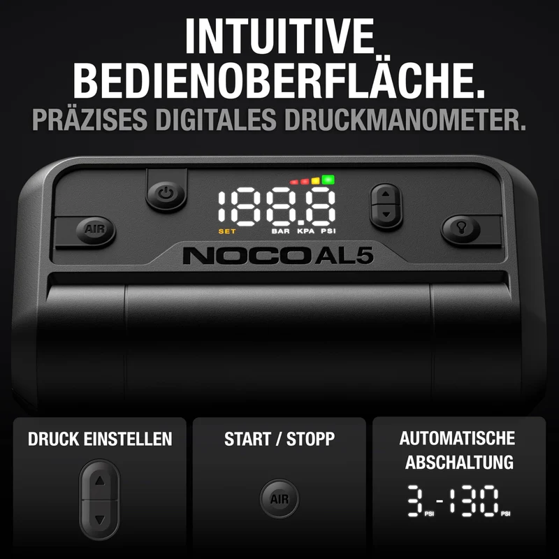 NOCO Air AL5 Akku-Luftpumpe – kabelloser Kompressor mit Display