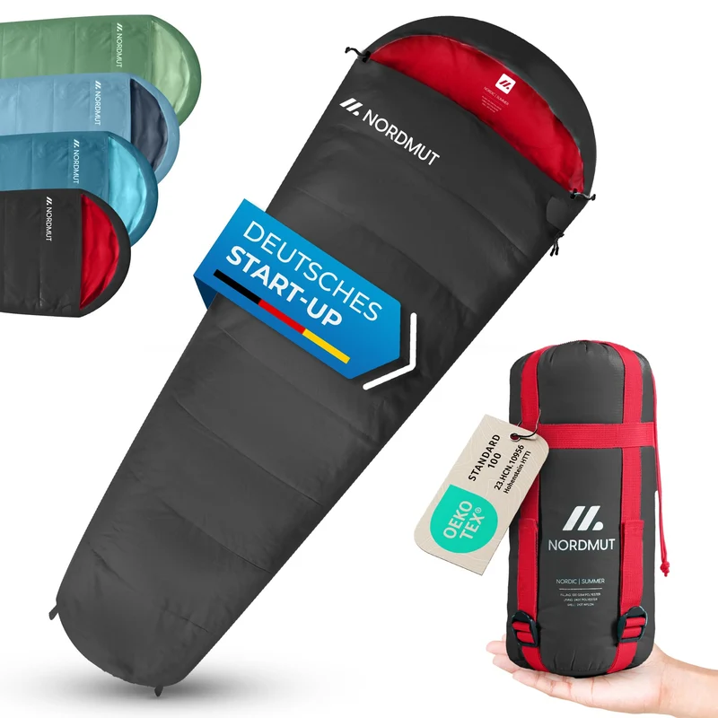 NORDMUT Mumienschlafsack für Erwachsene – ultraleicht, 900/1500 g