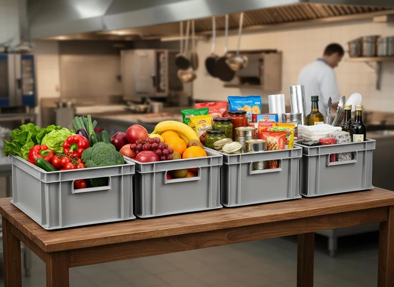 1a-TopStore Eurobox EB-417, 4 Stück, grau, 40x30x17,5 cm, 16,5 Liter