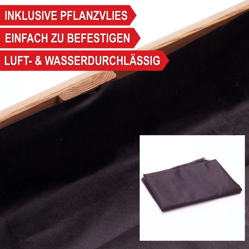 Onbest Premium Hochbeet aus Holz mit Pflanzvlies, 3 Pflanzrahmen