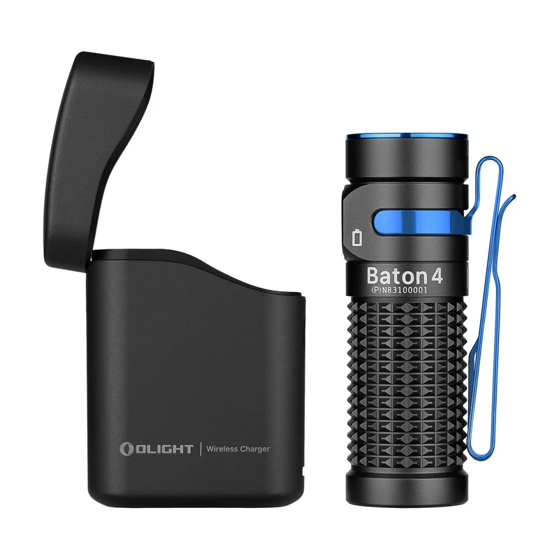 OLIGHT Baton 4 Kit Mini LED Taschenlampe mit Ladecase, 1300 Lumen