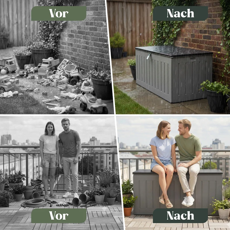 Olsen & Smith Aufbewahrungsbox XXL 830 L mit Deckel, wasserdicht