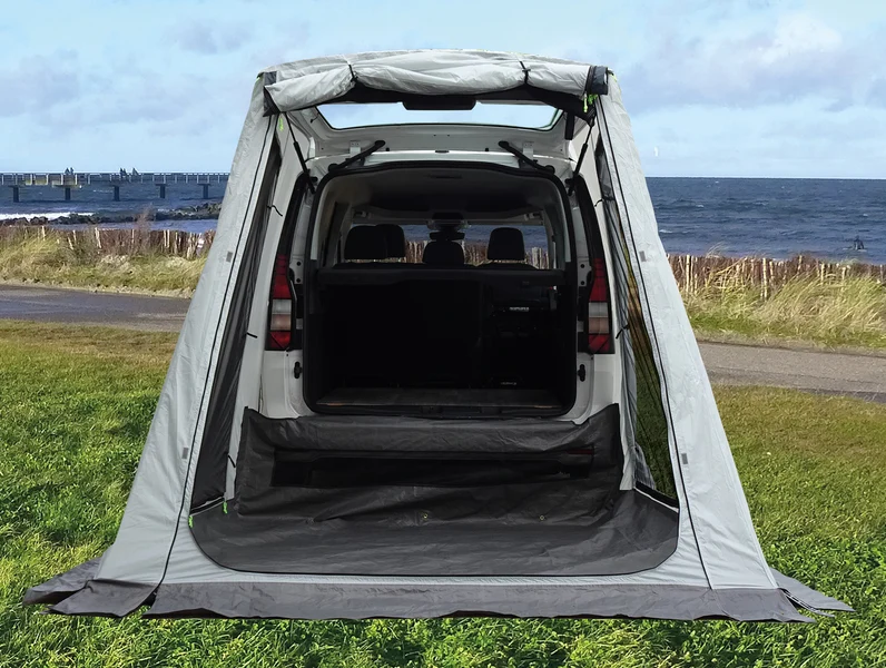 Heckzelt VW Caddy 5 / Ford Tourneo Connect, mit Moskitonetzen und Boden