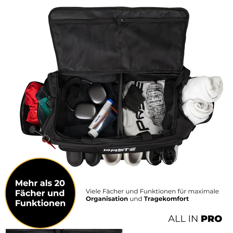 PASTE Sporttasche 68L mit Rucksackfunktion, Schuh- & Nassfach